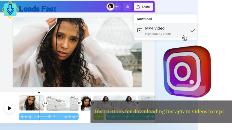 Instructions for downloading Instagram videos to mp4